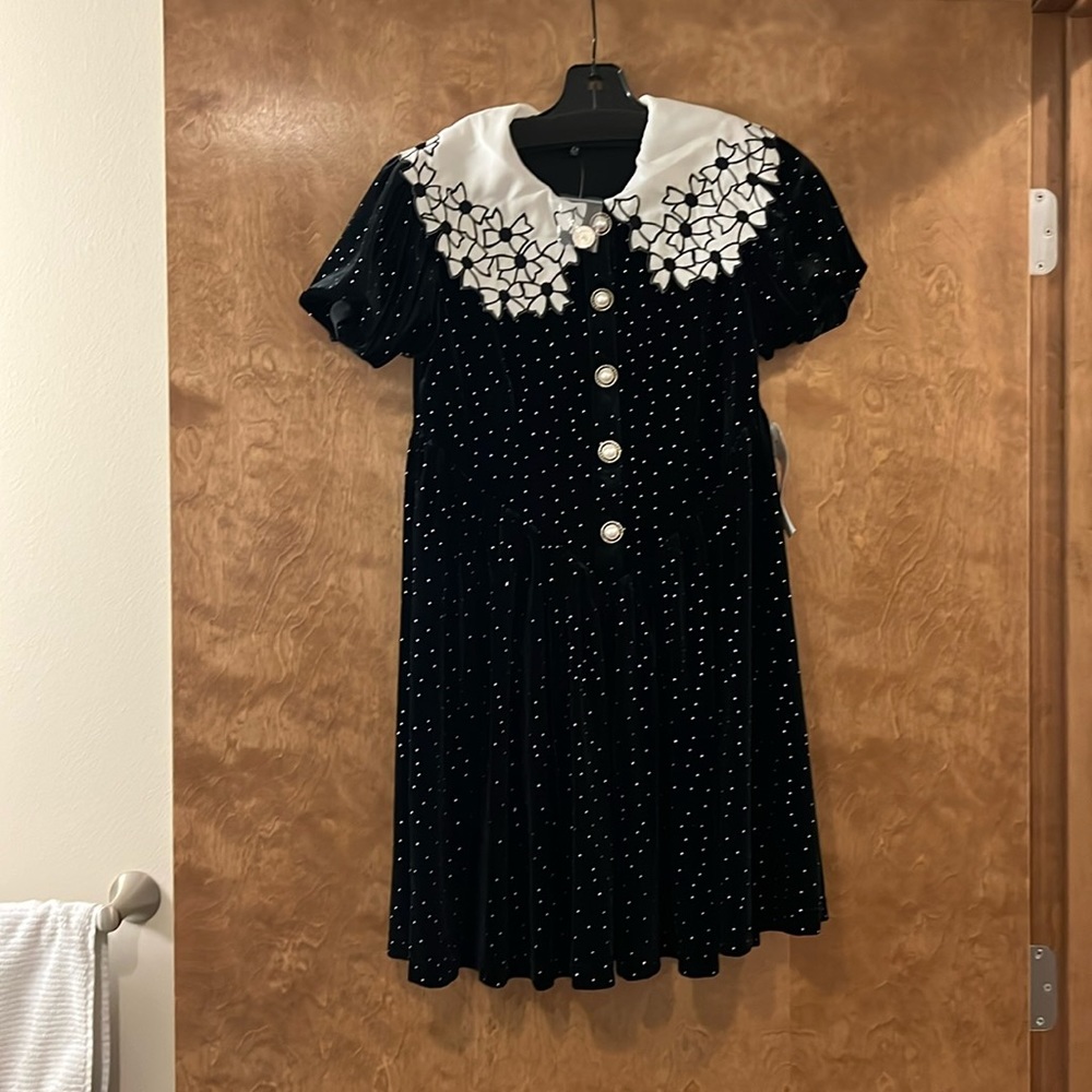 Sister Jane black velvet mini dress